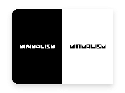 Minimalism - Smooth Vs Sharp black card desig experiment logo minimalism typography white