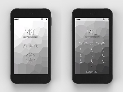 eInk Phone concept black eink lock screen phone pixel white