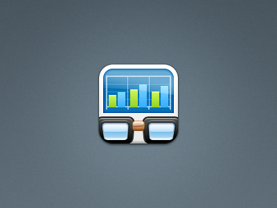 Geekbench iOS Icon bar chart geek geekbench glasses graph icon ios iphone retina