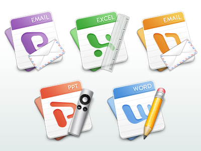 Office for Mac excel icon mac office outlook paper pencil powerpoint replacement set word