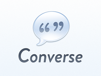 Converse Logo/Icon blue bubble conversation forum icon light software speech
