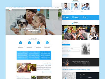 Pet Care Webdesign care design homepage indexpage landingpage pet ui ux web webdesign website webui