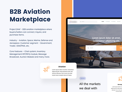 Aviation Marketplace airplane aviation clean design marketplace ui ux webdesign website