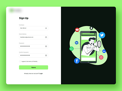 Sign up clean design illustration login signup ui ux website