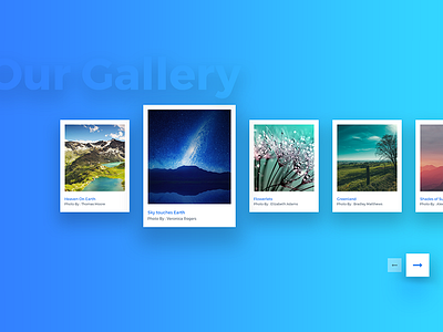 Gallery concept gallery gradient photos shadows slider ui web website