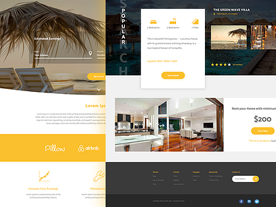 Travel Website onepage slider tour travel trip ui ux web