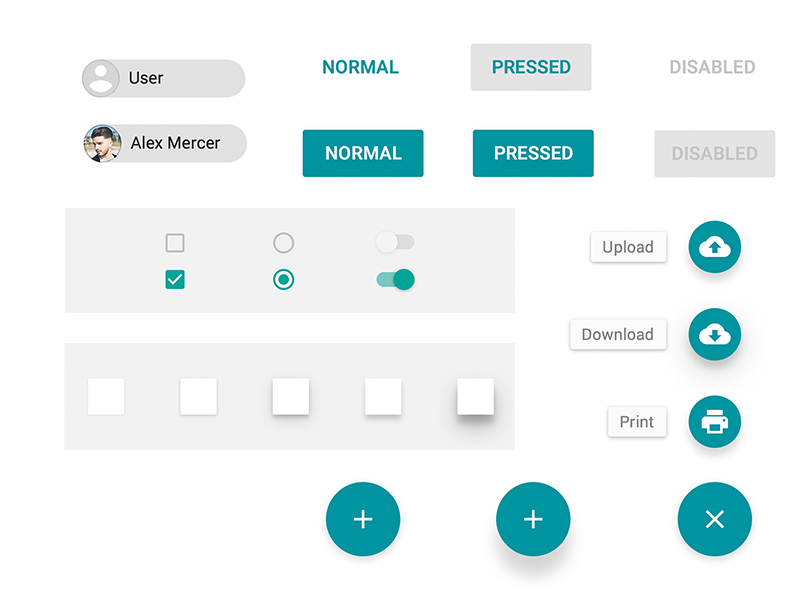 Material Design UI kit by Yash Ranpara on Dribbble