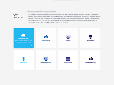 Our Services card design onepage section ui ux web