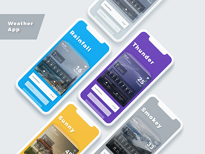 Weather App UI andorid app design ios mobile ui ux weather