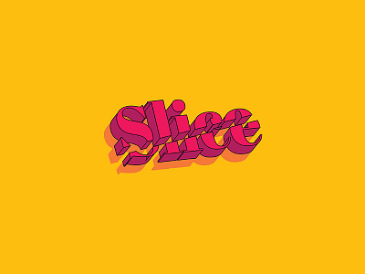 Slice 3d branding design identity logo slice text typeface