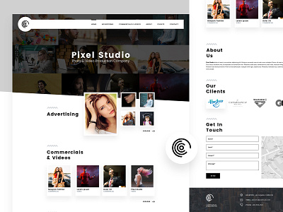 Pixel Studio design onepage pixel simple studio ui ux website