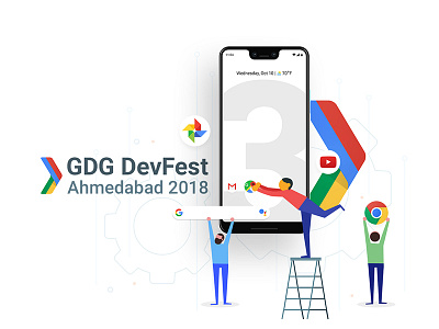 Banner Design For GDG ahmedabad banner design development gdg google group ui ux