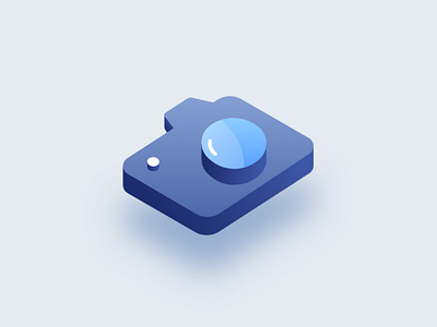 Isometric camera camera design icon illustration isometric