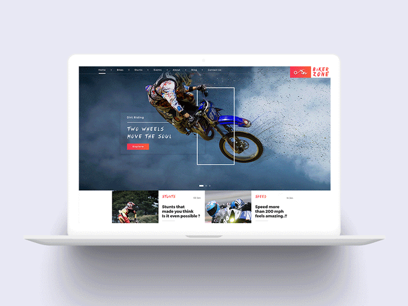 Biker Website branding design onepage ui ux website