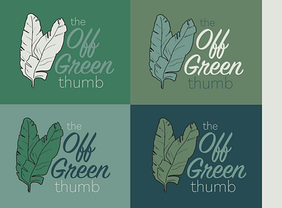 The Off Green Thumb Logo Design branding design illustration logo typography vector