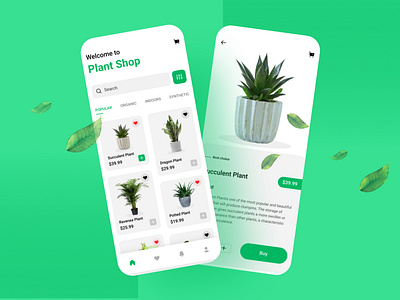 Plant Shop E-Commerce App design