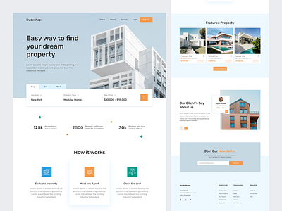 Real Estate Website Landing Page android app design buillding buy design graphic design house buy house rent illustration ios app design landing page design logo mobile app mobile app ui design mobile uiux real estate real estate landing page sell house ui ui design uiux design website design