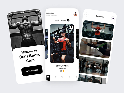 Fitness Mobile App Concept 3d android app design animation branding design fitnees app fitness mobile app graphic design gym app illustration ios app design logo mobile app mobile app ui design mobile uiux motion graphics popular design trendy design ui ui design