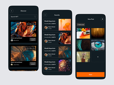 NFT Collection Mobile App. 3d android app design animation branding design gallury app graphic design illustration ios app design logo mobile app mobile app ui design mobile uiux motion graphics nft nft app nft arts trendy app ui ui design