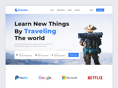 Travel Website Landing Page Concept