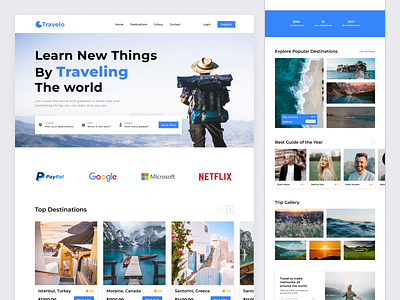 Travel Website Landing Page Concept