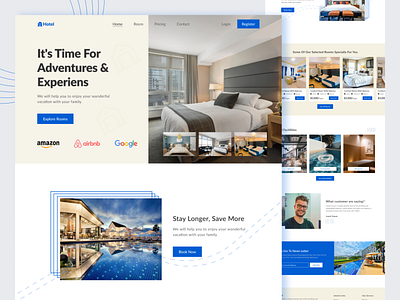 Hotel Booking Website Landing Page. 3d adventur booking branding design graphic design home page hotel landing page mobile uiux resort tourism travel trip ui ui design ux vacation website