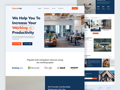 Co-Working Landing Page Design