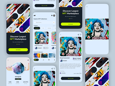 NFT Marketplace Mobile App UI