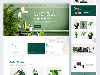 Plant Shop Website Landing Page Design