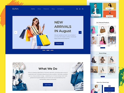 E-Commerce Fashion Website Landing Page animation branding clothing brand design e commerce fashion graphic design illustration landing page logo mobile uiux motion graphics online store ui ui design uiuxdesign ux vector website