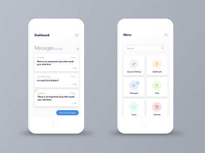 Task and Messages App by Soshal on Dribbble