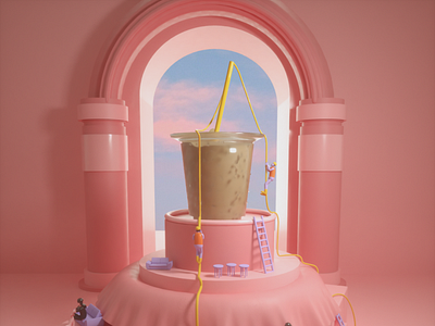 Work wherever it is to get caffeine 3d 3d art 3d artist 3d modeling 3d motion coffee design illustration motion design