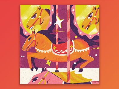 Are Most Animals Conscious? animals carnival carousel conscious editorial emotions horses illustration mind mirrors orange