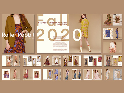 Roller Rabbit Fall 2020 Lookbook fashion graphic design indesign layout magazine photography print rollerrabbit type