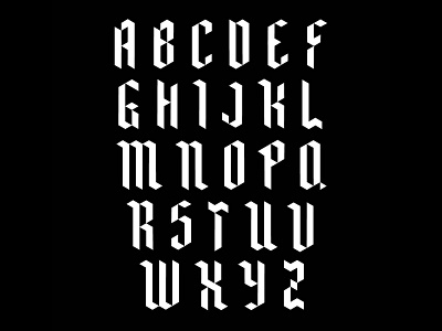 Isometric Black Display Typeface blackletter displaytypeface geometric letterset tyography typeface