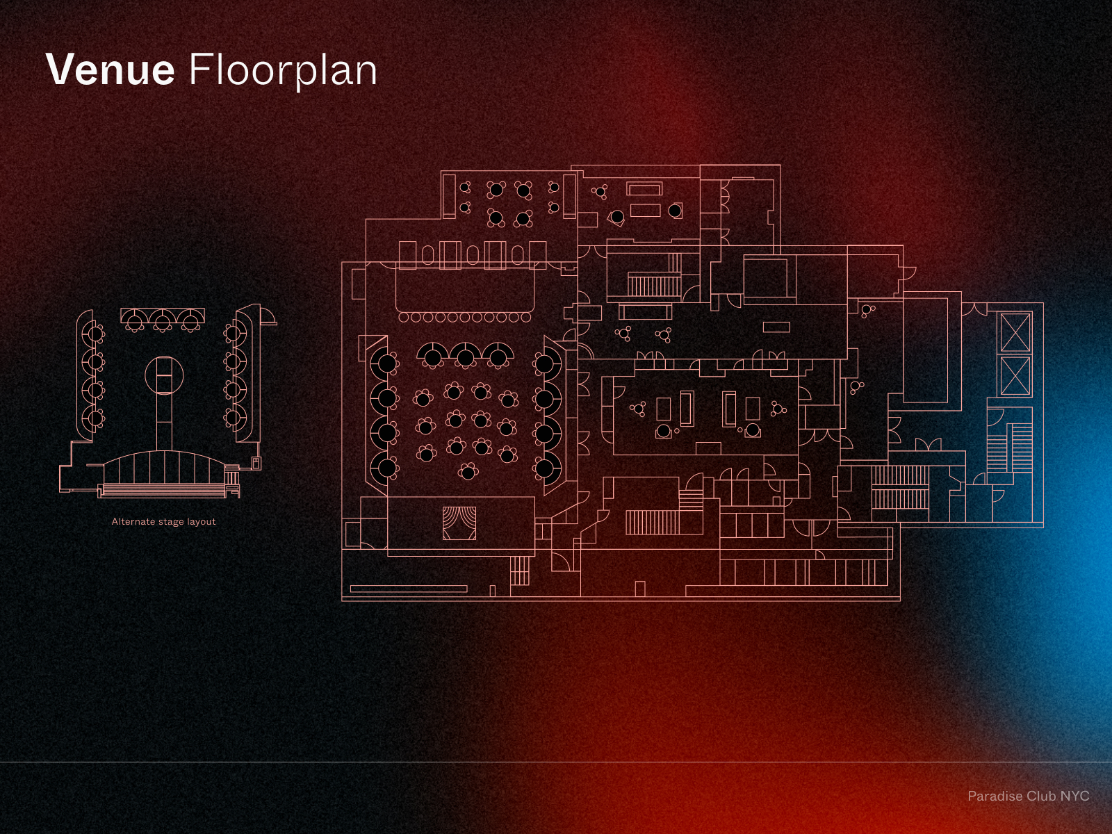 Paradise Club Venue Floorplan by Nat Nud on Dribbble