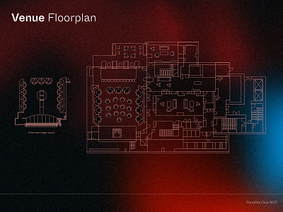 Paradise Club Venue Floorplan figma floorplan gradient graphic design map noise schematic