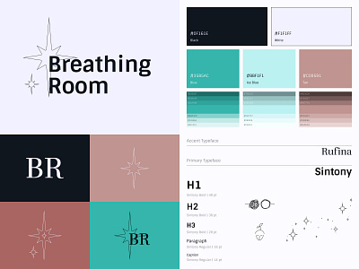 Breathing Room Brand Deck brand branddeck color designsystem illustration logo system type typography ui