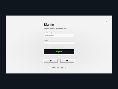 Sign in page button desktop form signin signup ui web