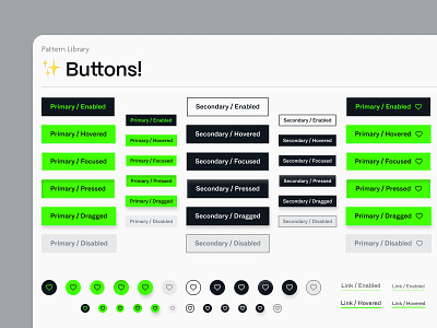 ✨ Buttons! ~ from the pattern library btn button buttons buttonsystem components designsystem interaction pattern patternlibrary product states ui uipattern
