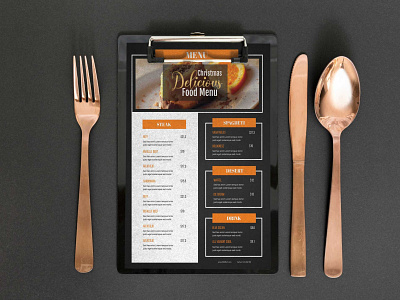 Chocolate Gingerbread Menu Design Template