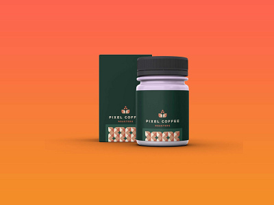 Pixel Coffee Branding Mockup