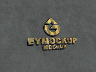 Golden 3D Logo Mockup