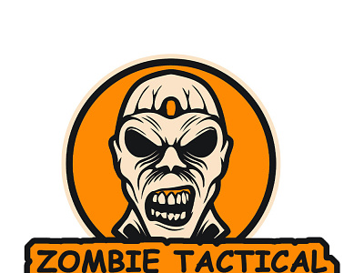zombie design flat graphic design illustrator logo logo design logodesign minimalist minimalist logo simple logo