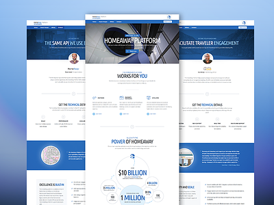 HomeAway Platform blue branding code handsome light marketing marketing site responsive web