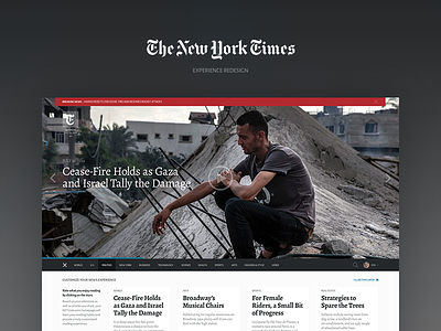 NYTimes.com Redesign clean concept flat homepage modern news nytimes responsive social ui ux
