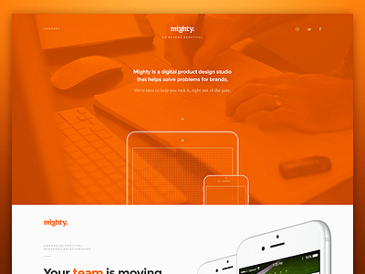 Mighty v2 Goes Live brand clean interface one page ui web web design website