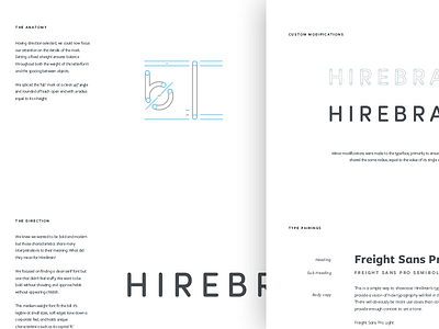 Hirebrain Identity Construction branding combo identity letterforms logo logo design mark