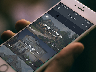 Home Listings app clean data ios iphone mobile product real estate ui