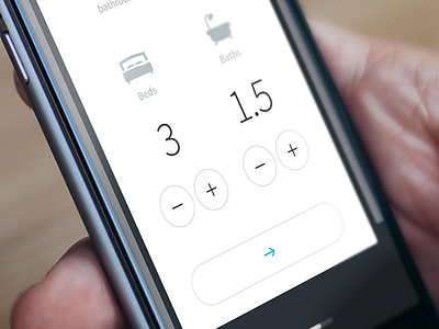 Bed & Bath Selectors app clean data input ios iphone mobile product real estate ui